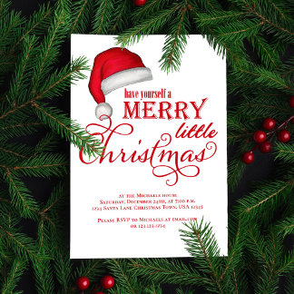 Invitation Joyeux Noël Père Noël Party