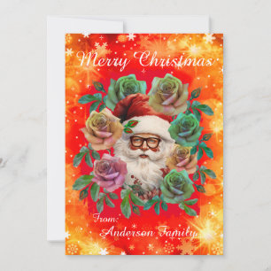 Invitation Joyeux Noël Père Noël Personnalisé Famille salutat