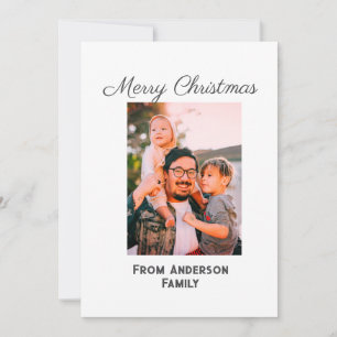 Invitation Joyeux Noël photo moderne amour simple de famille