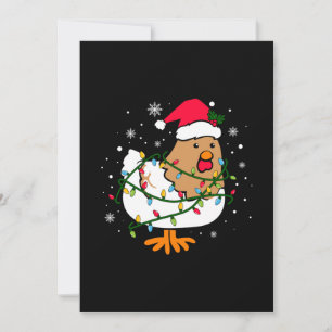 Invitation Joyeux Noël Poulet Lumière de Sapin de Noël