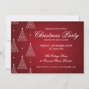 Invitation Joyeux Noël Rouge