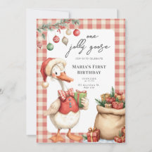 Joyeux Noël Rouge Silly Goose 1er anniversaire