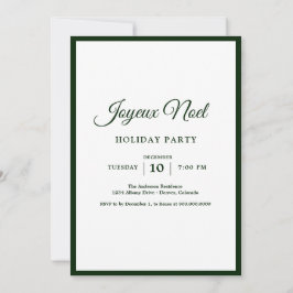 Invitation Joyeux Noel rustique vintage français