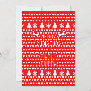 Invitation Joyeux Noël, sale bête Geek de Noël