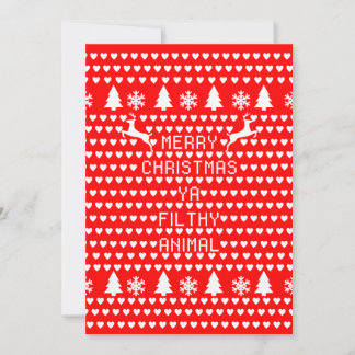 Invitation Joyeux Noël, sale bête Geek de Noël