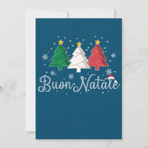 Invitation Joyeux Noël Sapin de Noël italien