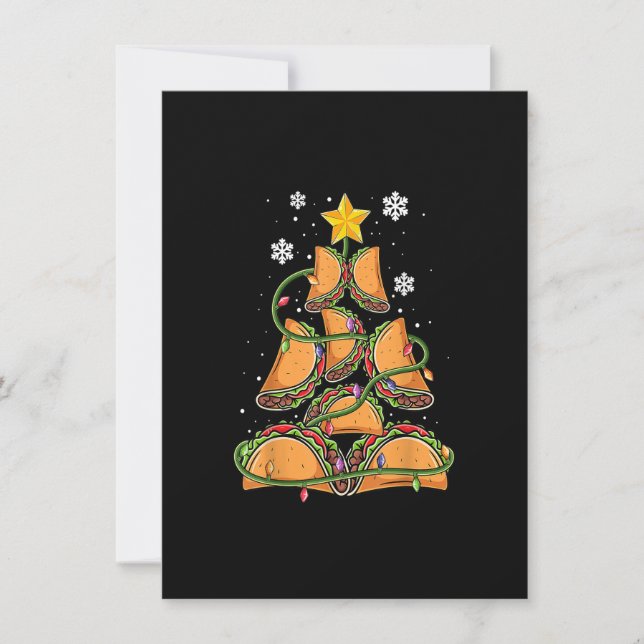 Invitation Joyeux Noël Tacos Chemise Pour Hommes, Noël Tacos  (Devant)