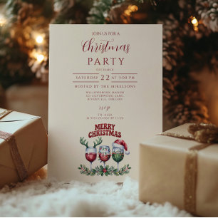 Invitation Joyeux Noël Vin