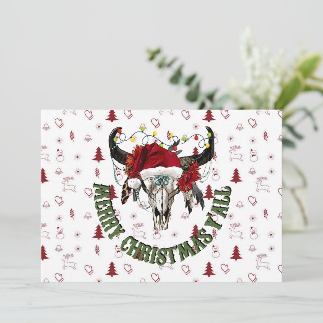 Invitation Joyeux Noël Y'all (Debout devant)