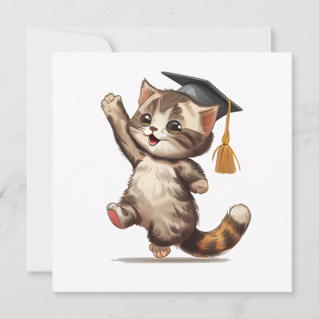 Invitation joyeux petit chat (Devant)