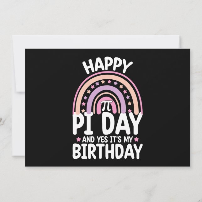 Invitation Joyeux Pi Day Et oui c'est mon Anniversaire Math R (Devant)