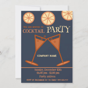 Invitation Joyeux plaisir cool Noël cockparty entreprise