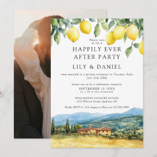 Invitation Joyeux Pour Toujours Citrons Tuscane Photo Mariage