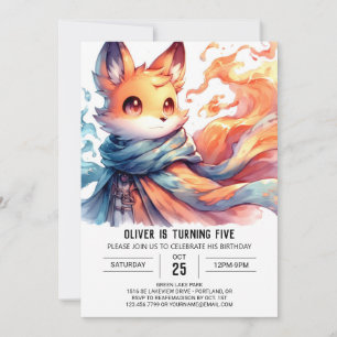 Invitation Joyeux Renard numérique Anniversaire
