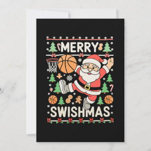 Invitation Joyeux Swishmas Noël Basket-Ball Sale Ugly Christm