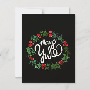 Invitation Joyeux Yule Fêtes païennes Wiccan Yule bénie 