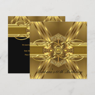 Invitation Jubilé 60 ans Or noir Orné Bijou 2