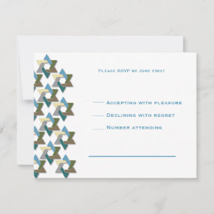 Invitation juive RSVP de Mitzvah de barre