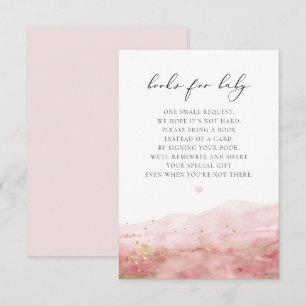 Invitation JULIEN Blush Dusty Rose Gold Livres pour Baby Card