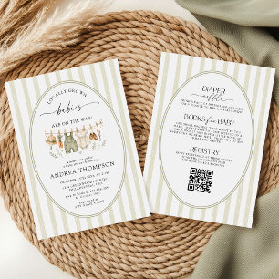 Invitation Jumelles Nées Localement Toutes dans une Seule Fêt