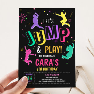 Invitation Jump and Play Girl Birthday Party