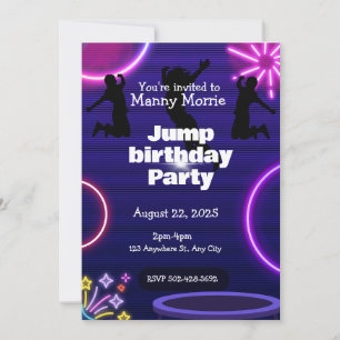 Invitation Jump anniversaire fête
