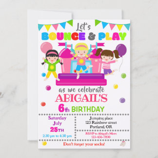 Invitation Jump anniversaire fille invitation de l