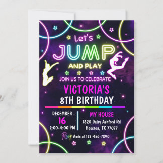 Invitation Jump Anniversaire, Invitation Jump, Tra