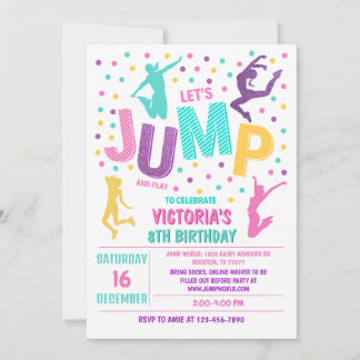 Invitation Jump Anniversaire, Invitation Jump, Tra