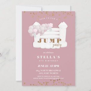 Invitation Jump Party Bounce House Trampoline Anniversaire
