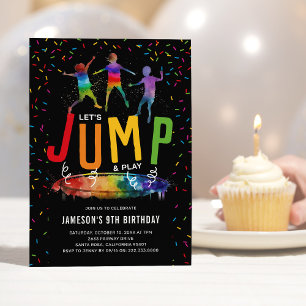 Invitation Jump Trampoline Anniversaire de enfant Party