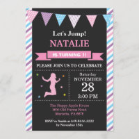 Invitation Jump Trampoline fête d'anniversaire