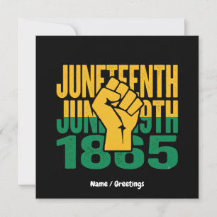 Invitation Juneteenth 1865 19 juin Graphique De liberté