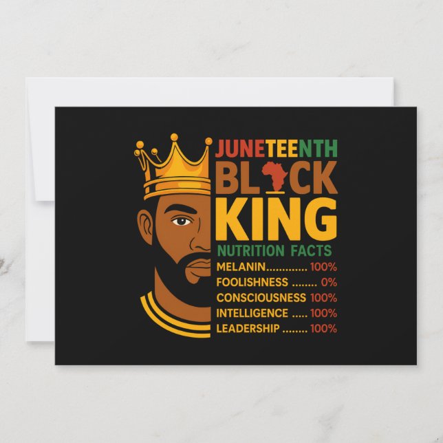 Invitation Junetten Black Nutrition Facts Pride Africaine (Devant)