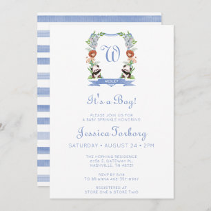 Invitation Jungle Animaux Crest C'est un garçon Bébé Sprinkle