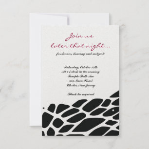 Invitation JUNGLE FEVER Bat Bar Mitzvah Party Card