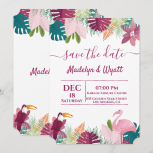 Invitation Jungle Flamenco Coloré Chic