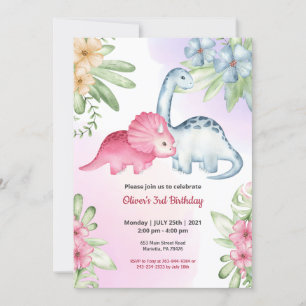 Invitation Jungle Safari thème Anniversaire