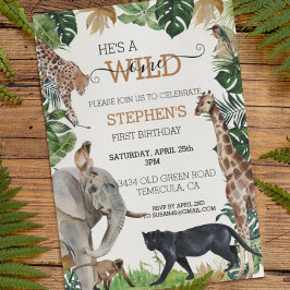 Invitation Jungle Safari Wild Un Anniversaire Black Panther