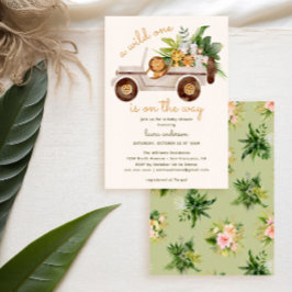 Invitation Jungle Wild One Animal Safari Baby shower