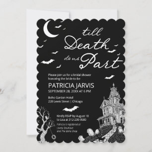 Invitation Jusqu'à ce que la mort nous sépare Fête de mariage
