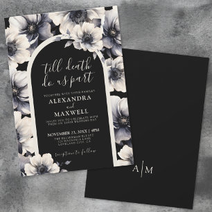 Invitation Jusqu'à ce que la mort nous sépare Mariage Fleurs 