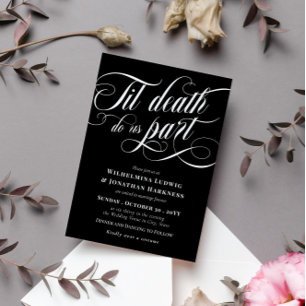 Invitation Jusqu'à ce que la mort nous sépare un Mariage de G
