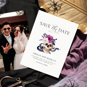Invitation Jusqu'à ce que la mort nous sépare Violet et Noir