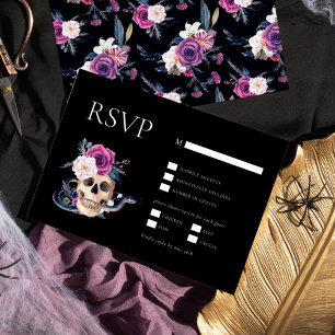 Invitation Jusqu'à ce que la mort nous sépare Violet & Noir R