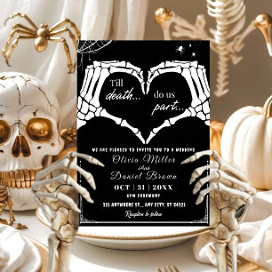 Invitation Jusqu'à la mort faisons-nous partie Mariage d'Hall
