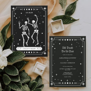 Invitation Jusqu'à la mort faisons-nous partie Mariage d'Hall