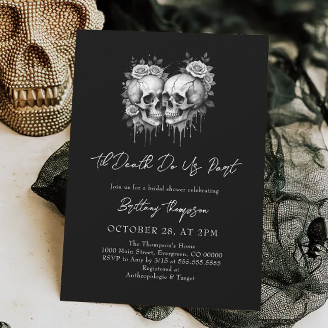 Invitation Jusqu'à la mort Faisons-nous partie nuptiale douch (Créateur téléchargé)