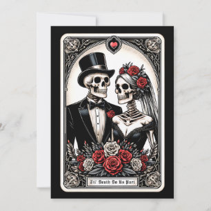 Invitation Jusqu'à la mort Faisons-nous partie Rose Mariage T