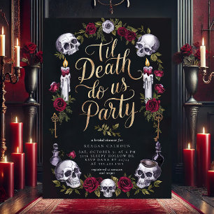 Invitation Jusqu'à la mort Fêtons-nous Fête des mariées gothi